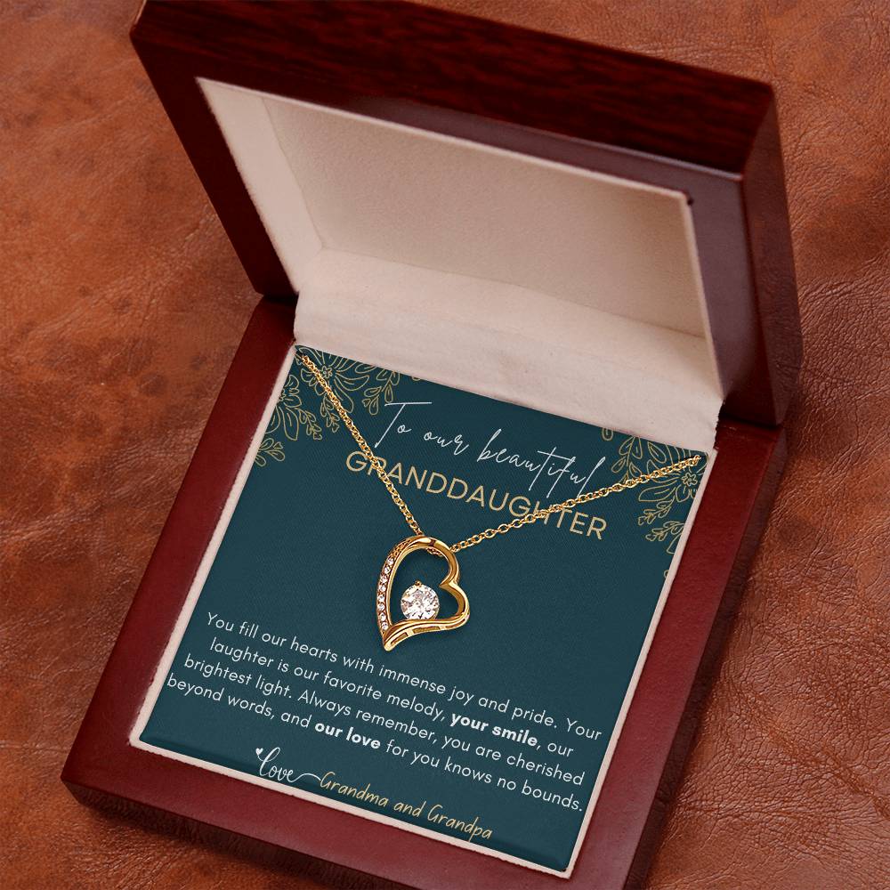 Forever Loved: A Heartwarming Message from Grandma and Grandpa Necklace