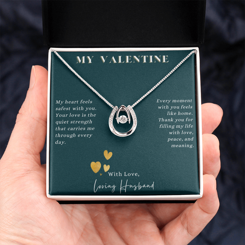 To My Valentine: Our Lucky Stars Dancing Crystal Necklace