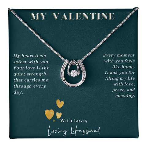 To My Valentine: Our Lucky Stars Dancing Crystal Necklace