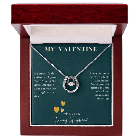 To My Valentine: Our Lucky Stars Dancing Crystal Necklace