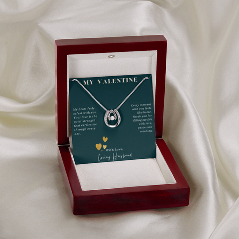 To My Valentine: Our Lucky Stars Dancing Crystal Necklace
