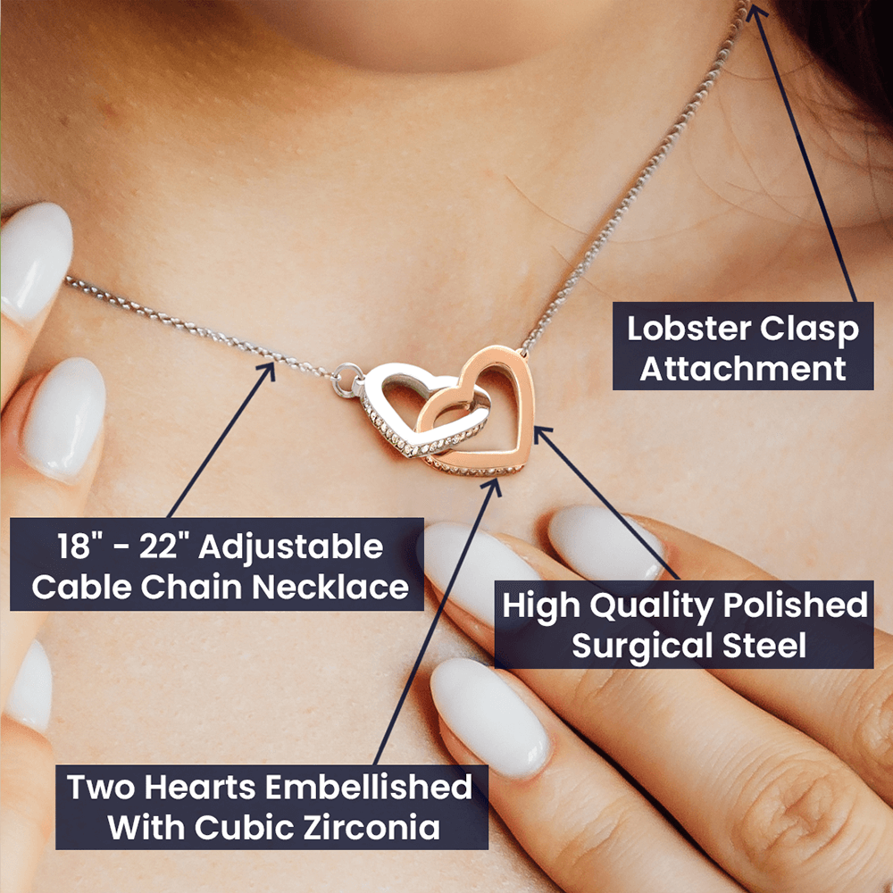 Eternal Love: Interlocking Hearts Necklace for My Wife, Perfect Anniversary Gift