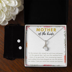 Gift for Mother of The Bride -Alluring Beauty + Clear CZ Earrings