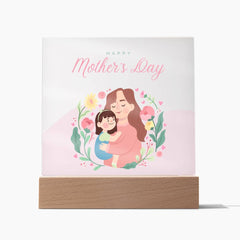 Forever Grateful: Acrylic Square Plaque for Mom, Mother's Day Gift