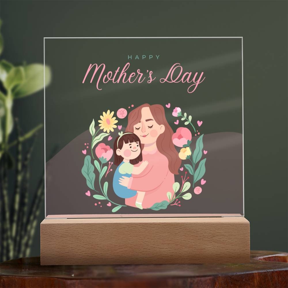 Forever Grateful: Acrylic Square Plaque for Mom, Mother's Day Gift