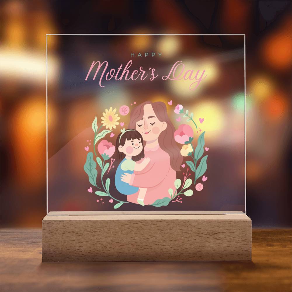 Forever Grateful: Acrylic Square Plaque for Mom, Mother's Day Gift