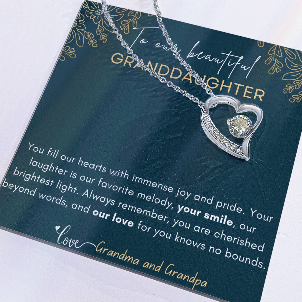 Forever Loved: A Heartwarming Message from Grandma and Grandpa Necklace