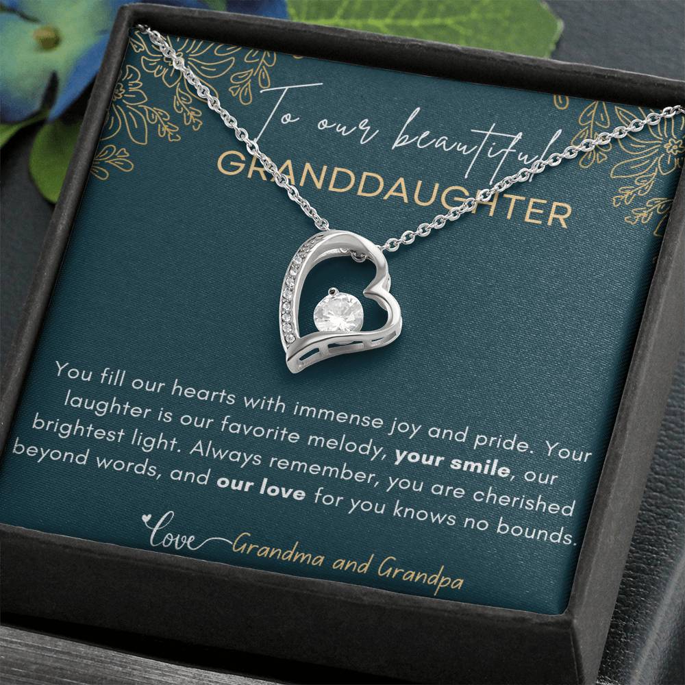 Forever Loved: A Heartwarming Message from Grandma and Grandpa Necklace