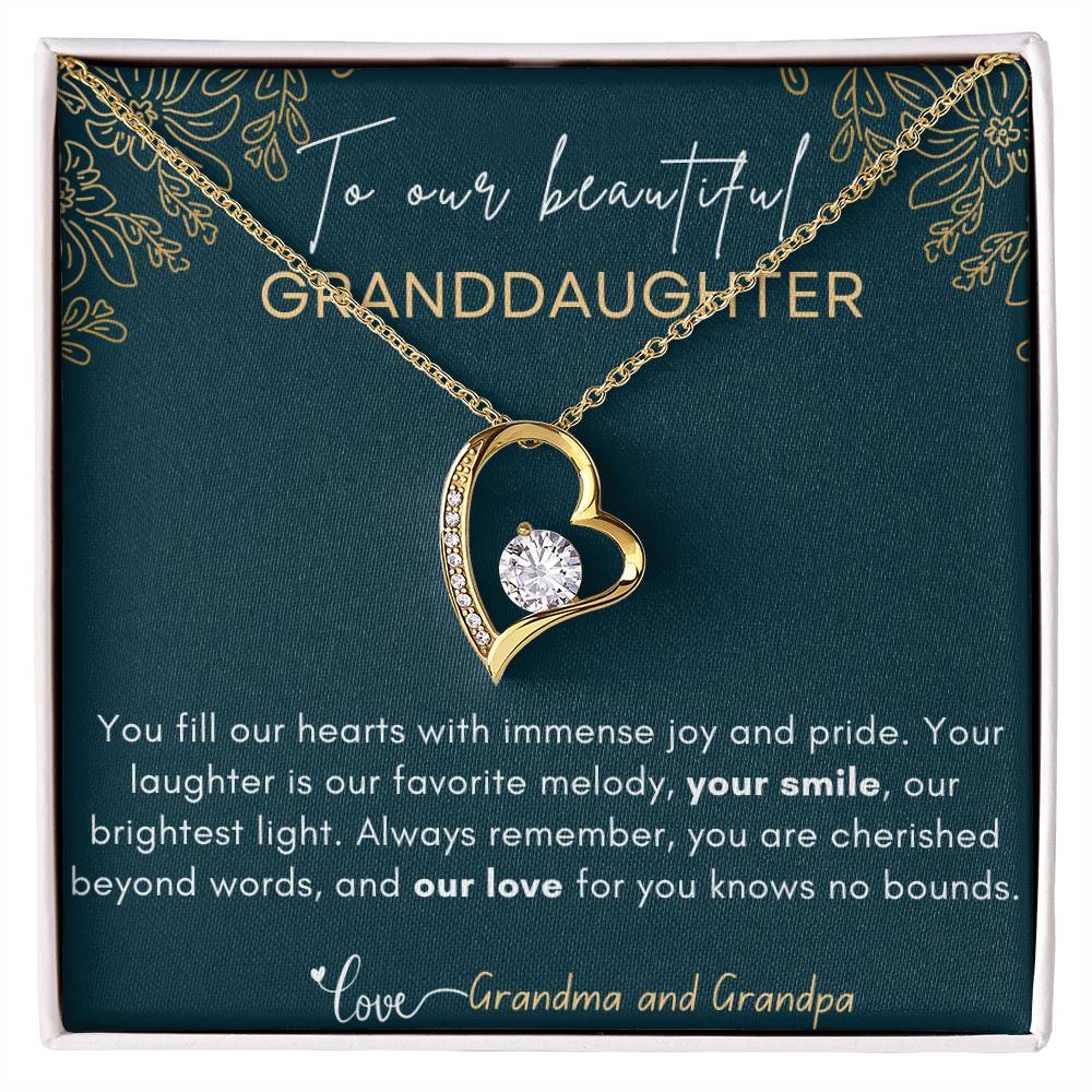 Forever Loved: A Heartwarming Message from Grandma and Grandpa Necklace