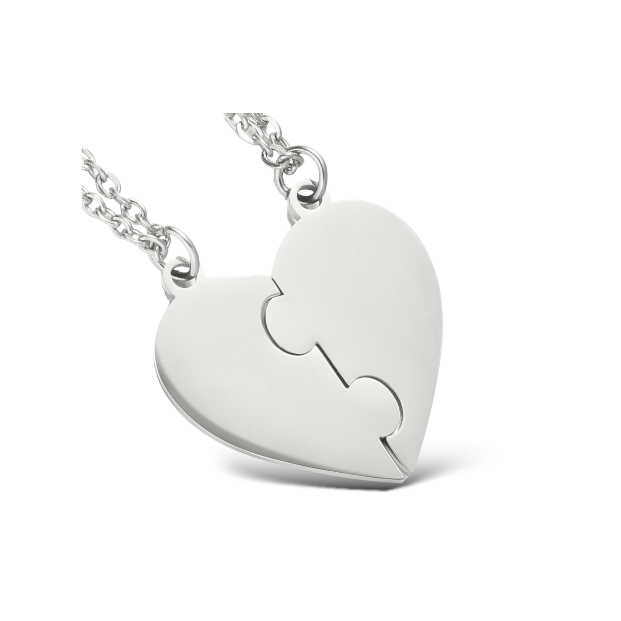 Stainless Steel Combination Heart-shaped Necklace Lettering